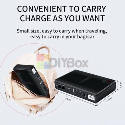 DC1018p 5V/9V/12V Large Capacity UPS For Router Mini UPS Uninterrupted Power Supply DC1018p Ion Backup Battery