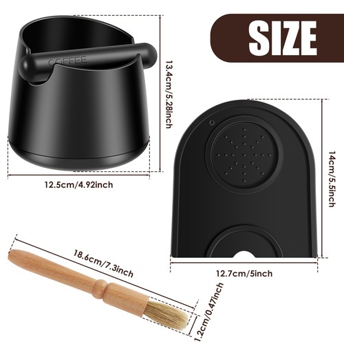 Coffee Knock Box Shock Absorbent Espresso Knock Box Non Slip Coffee Ground xdkiC