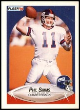 Phil Simms #76 1990 Fleer