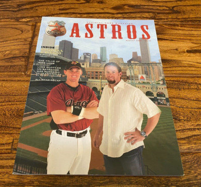 August 2007 Houston Astros Game Day Program MMP Craig Biggio & Jeff Bagwell