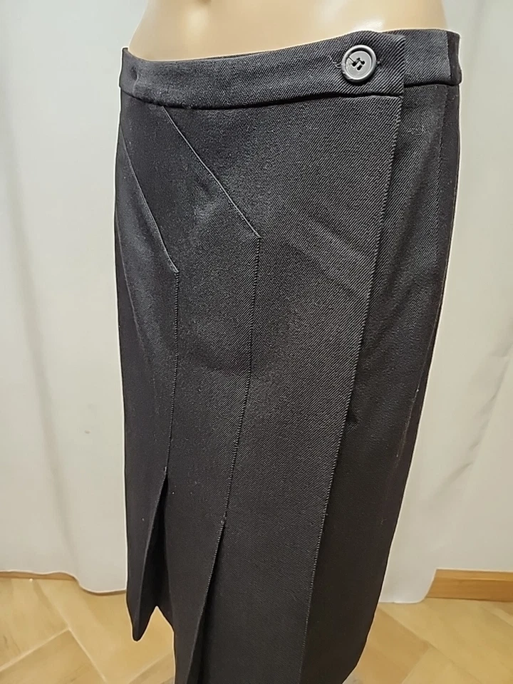 Kors Michael Kors 复古黑色羊毛裹身裙 意大利制造 8 码 — 第 2/4 张图片