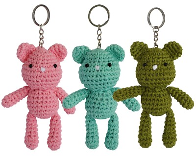 Teddy Bear Crochet Doll Handmade Amigurumi Plush Toy VKC