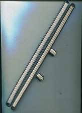 M&uuml;tzenriemen 14 x 32 cm Silberlurex auf schwarz mit 2 Schiebern 1 Satz (210)