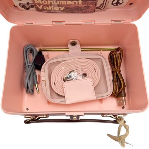 MUZEN MW-2AI PORTABLE FM RADIO AND BLUETOOTH SPEAKER PINK COMPLETE - Picture 5 of 7