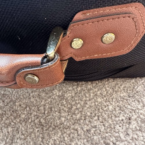Antler Overnight Travel Hand Luggage Shoulder Bag Black/ Brown Holiday - Picture 10 of 13