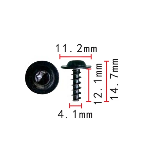 100 x Hex Round Sheet Metal Screw Tapping Screw N90918701 for VW Audi Seat