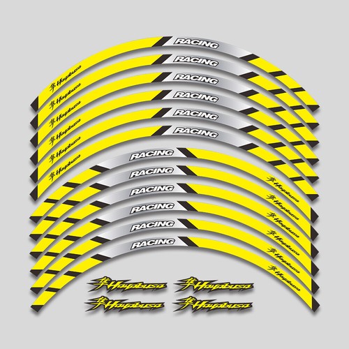 Rim Stripes Wheel Decals Tape Stickers For Suzuki Hayabusa GSX1300R 1999-2023 - Picture 38 of 48