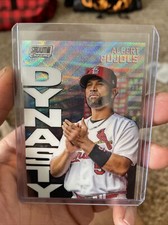 2022 Topps Stadium Club Chrome Albert Pujols Dynasty Wave Refractor Card #6A