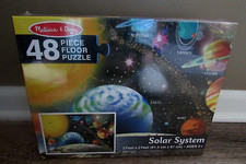 Melissa Doug Solar System Floor Jumbo Piece Puzzle 48 pc 3'x2' Complete-new