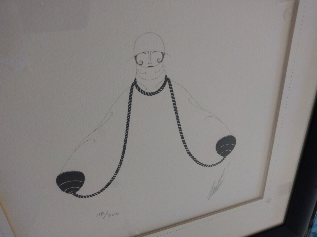 Erté | 1976 ''Ficelle'' Art Deco Lithograph Signed 118/300 by Erte