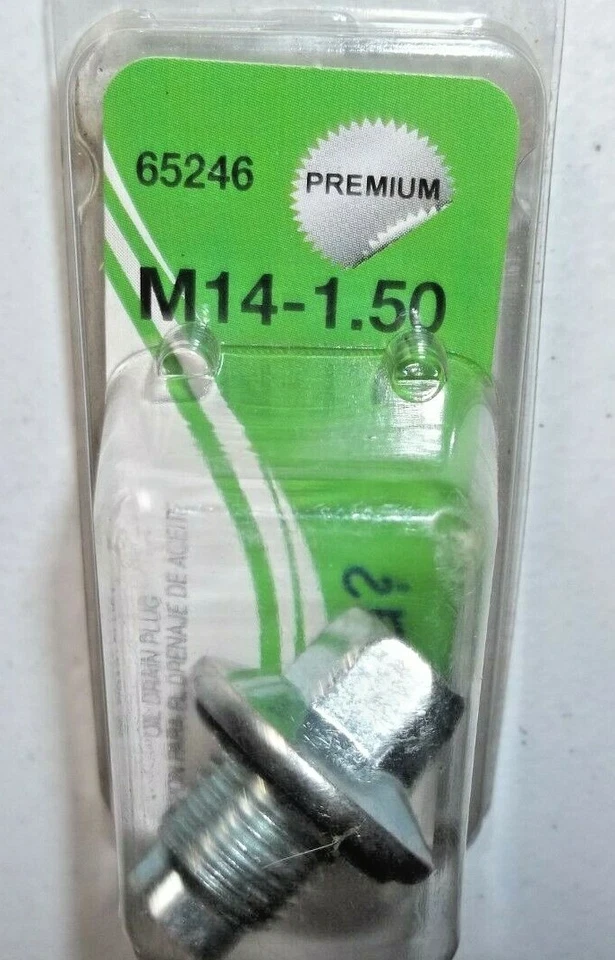 Needa Parts Oil Drain Plug Pilot Point Molded Gasket M14-1.50, Head Size 17mm Foto 2 de 4