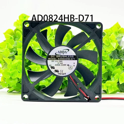ADDA High Speed Case Cooling Fan 24VDC 0.14A 2-wire 80*80*15MM AD0824HB-D71