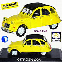 Citroen 2CV Limousine 1965-75 Gelb Yellow 1:43 Atlas