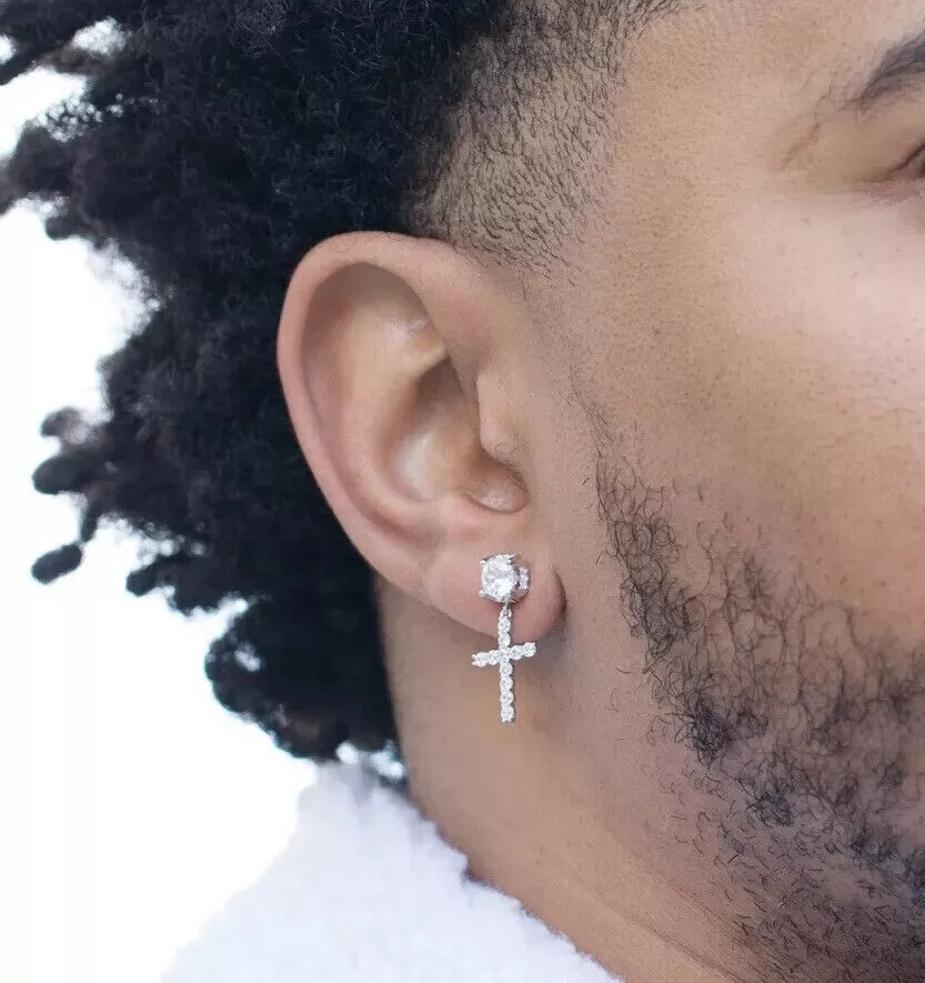 Cross earrings diamond sale