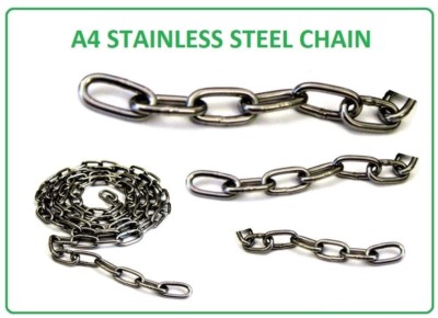 EDELSTAHL KETTE GRAD A4/316 GRÖSSEN 2 MM 3 MM 4 MM 5 MM MARINE ST/ST KETTE 