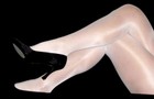 D L Peavey White High Gloss dress Tights Shiny Hooters Uniform shimmery hosiery — photo 4