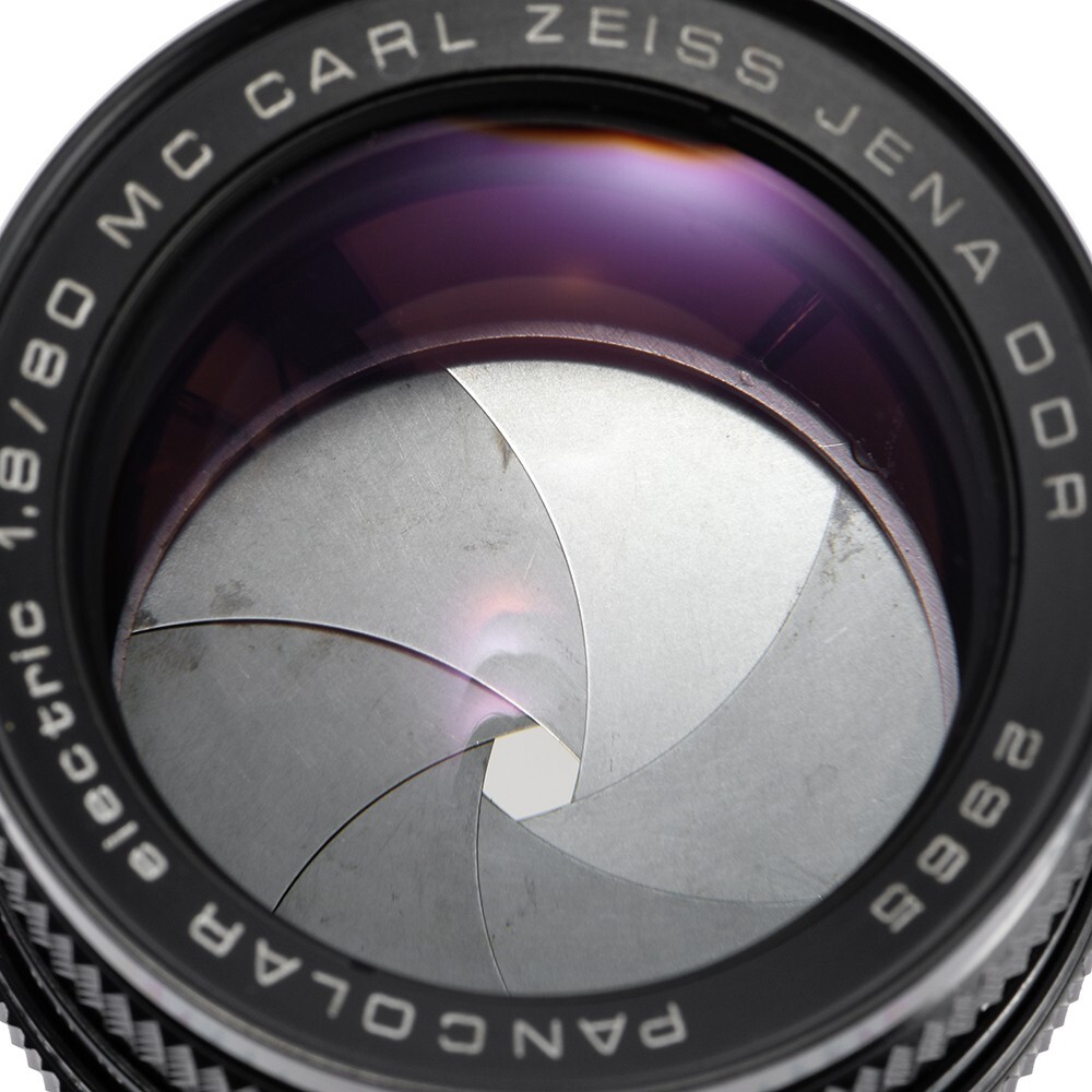 CARL ZEISS JENA DDR ELECTRIC PANCOLAR 80mm F1.8 MC LENS M42 CARL ZEISS JENA DDR ELECTRIC PANCOLAR 80mm F1.8 MC LENS M42