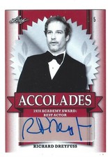RICHARD DREYFUSS 2017 LEAF Pop Century ACCOLADES RED Autograph AUTO #'d 1/5 JAWS
