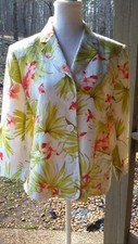Women's Rena Rowan Multicolor Long Sleeved Lined Blazer Sz 12