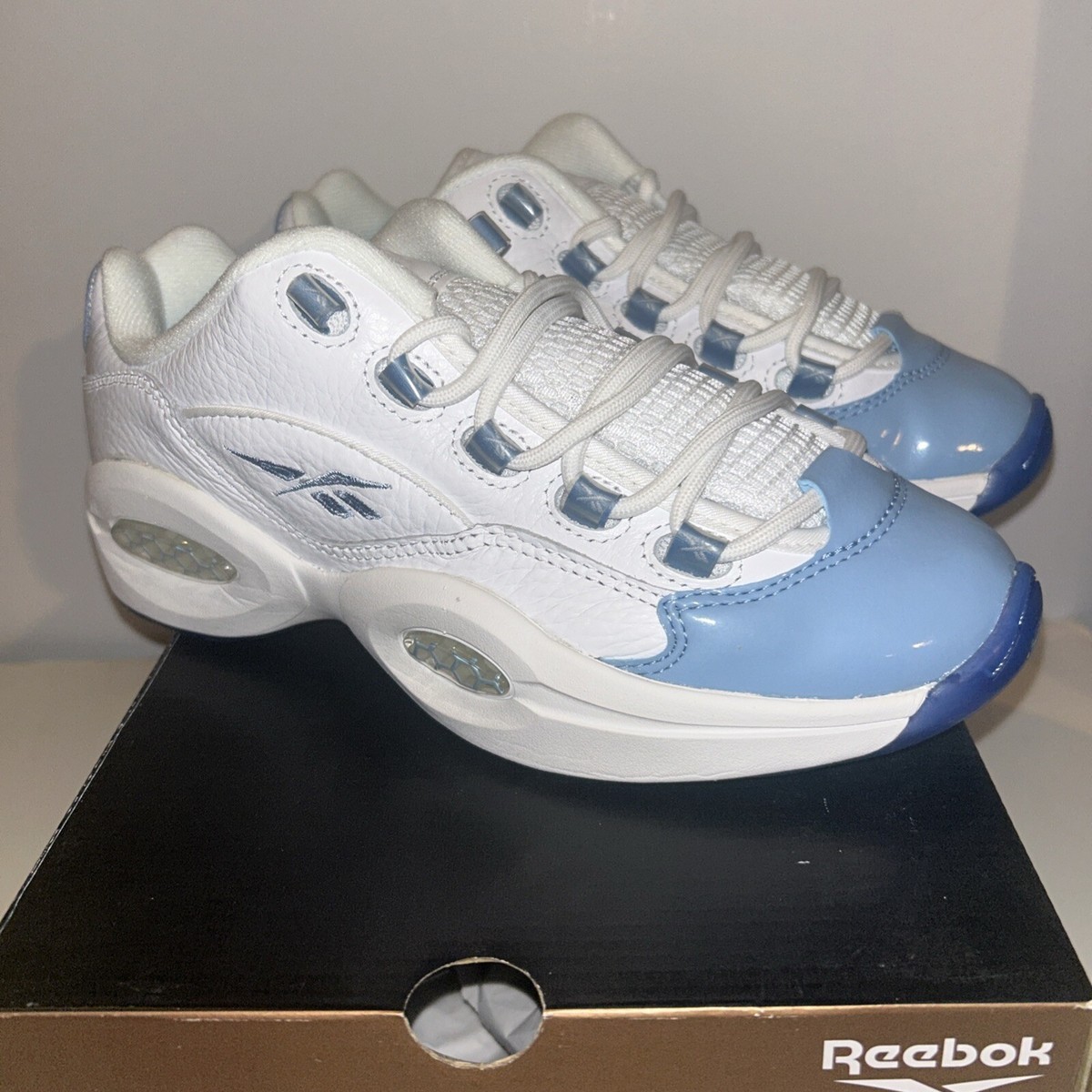 Reebok Question Low Iverson Fluid Patent Leather Baby Blue FY2345 