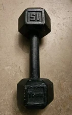 York 15lb SINGLE Cast Iron Hex Dumbbell Hand Weight
