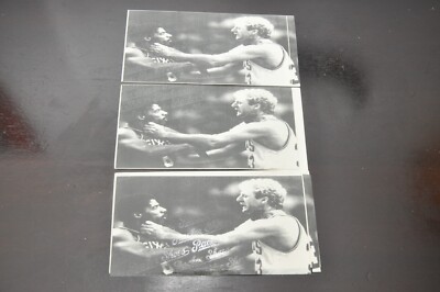 Lot of 3 Packer Shoes Exclusive Dr. Jay Vs. Larry Bird Choke Fight Stickers Rare