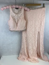 City Triangles Sz 5 Formal Evening Wear Ball Gown 2 Piece Dress Pink Sleeveless
