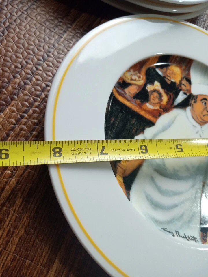 Juego de 4 platos de porcelana Guy Buffet Eschenbach "The Cabaret Suite", Alemania 8"" Foto 2 de 4