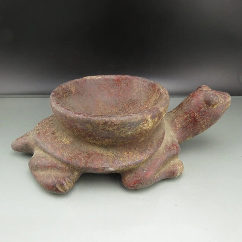 China, jade antiguo, coleccionables, cultura Hongshan, piedra de tinta tortuga rara R (827) Foto 4 de 4