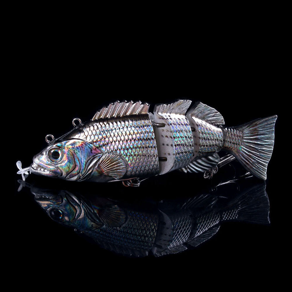 4x Robotic Live Fishing Lure 15cm/54g Jointed Bait Electric Swimbait USB Wobbler - Image 1