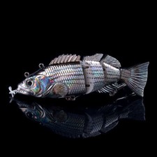 4x Robotic Live Fishing Lure 15cm/54g Jointed Bait Electric Swimbait USB Wobbler