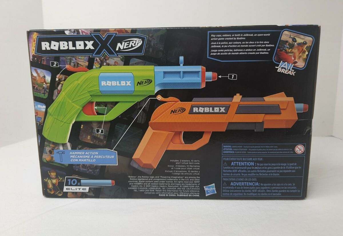 Nerf Roblox Jailbreak: Armory, Includes 2 Blasters and 10 Darts