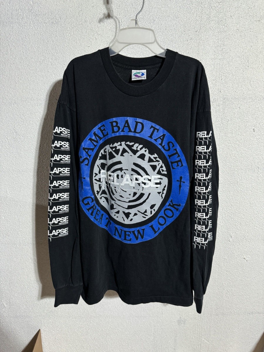 Vintage 90s Relapse Records Unkind Mind Grind Long Sleeve T Vintage 90s Relapse Records Unkind Mind Grind Long Sleeve T