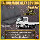 <!--F#f_0-->Canvas Seat Covers for Hino 300 Narrow Cab (Bucket & 3/4 Bench): 2018 - Current<!--F/-->