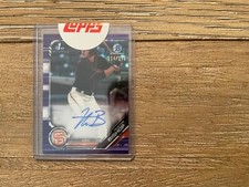 2019 Bowman Draft Chrome Hunter Bishop Purple Refractor Auto 124/250 SP Giants