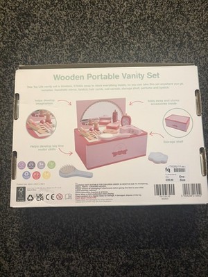 Toylife tragbares Waschtisch-Set/Koffer aus Holz mit Zubehör, UVP 59,99£ | NEU