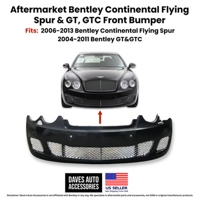 Bentley Continental GT GTC Facelift Front Bumper Cover 2004 2010 OE Style
