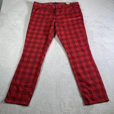 Tommy Hilfiger Pants Womens 16R Plaid Modern Skinny Stretch Jegging Cotton NEW