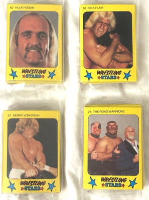1986 Monty Gum Wrestling Stars complete set.  100 cards. Mint!