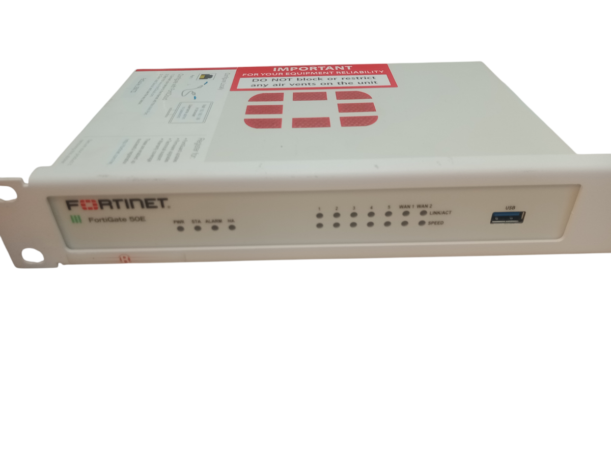 Fortinet FG-50E Fortigate 50E Firewall for Small Networks w/2-Unit