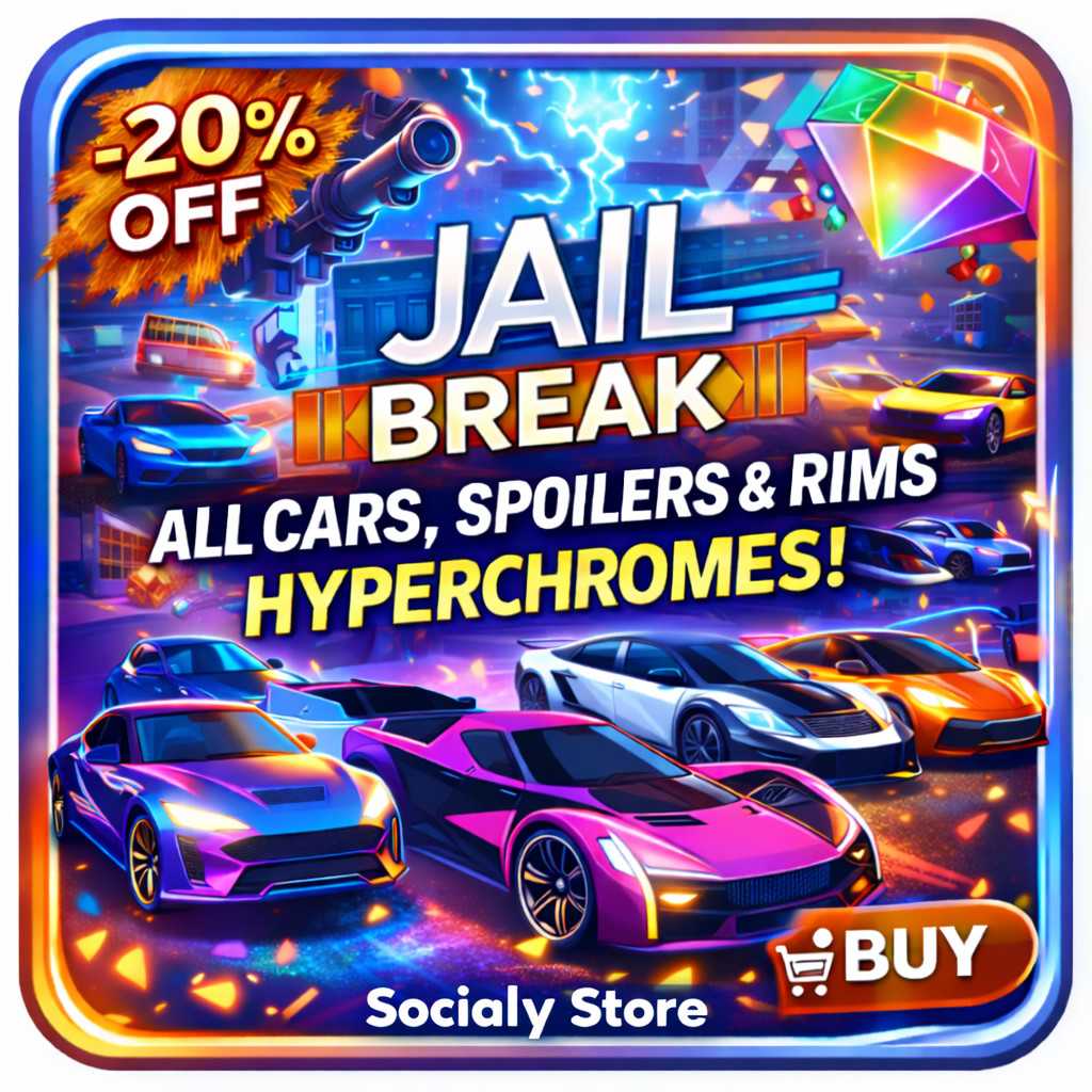 [🟢ONLINE] JailBreak CARS/ITEMS! 🚓HYPERCHROMS, LIMITED CARS, SAFE NO BAN! ⚠️