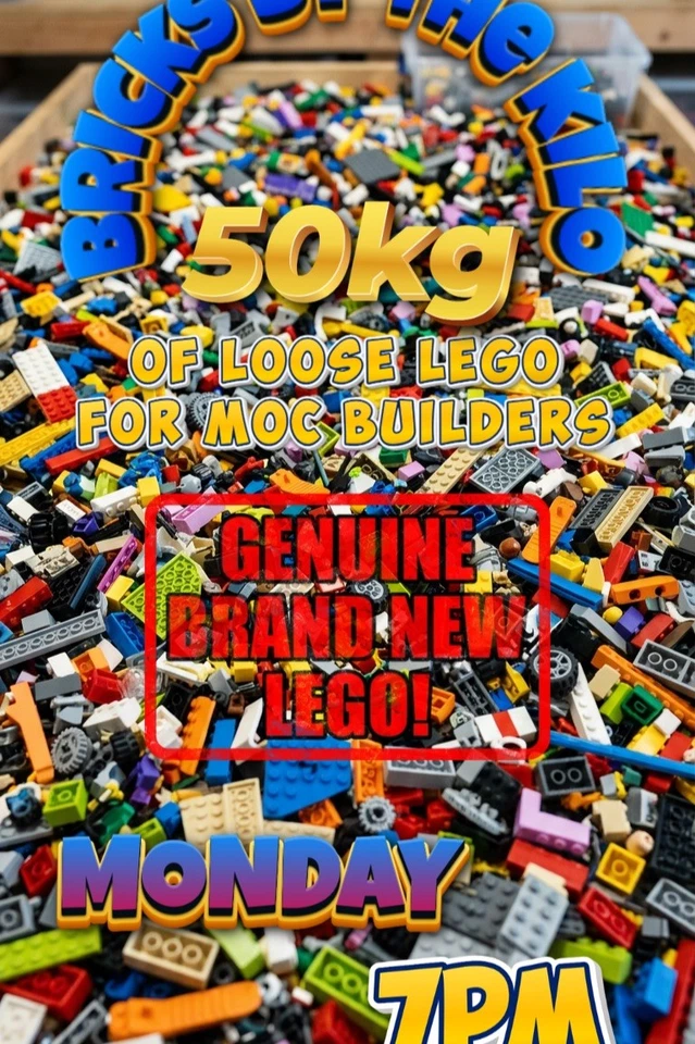 BRICKS BY THE KILO - 50KG OF GENUINE & NEW LOOSE LEGO FOR MOC BUILDERS