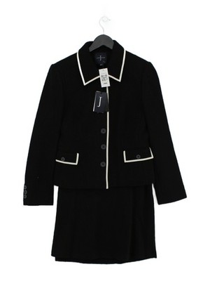 Jasper Conran Damen Zweiteiler Anzug UK 12 Schwarz Baumwolle Neu Mit Etikett