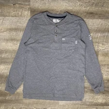 Tyndale Mastec FRMC FR Henley Shirt Men's S Gray Cat 2 Flame Resistant