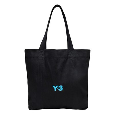 Adidas Y-3 Yohji Yamamoto Black Cyan Soft Cotton Canvas Shoulder