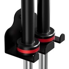 Barbell Wall Holder,Barbell wall Mount Hanger with 2 Bar Holders,Garage Gym B...