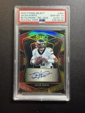 Jalen Hurts 2020 Panini Select #’d /25 TIE-DYE ROOKIE AUTO PSA 10/10 GEM MINT 💎