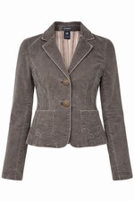 Vintage GAP Stretch Corduroy Blazer Womens 2 Taupe Preppy Academia Y2K Fall '04