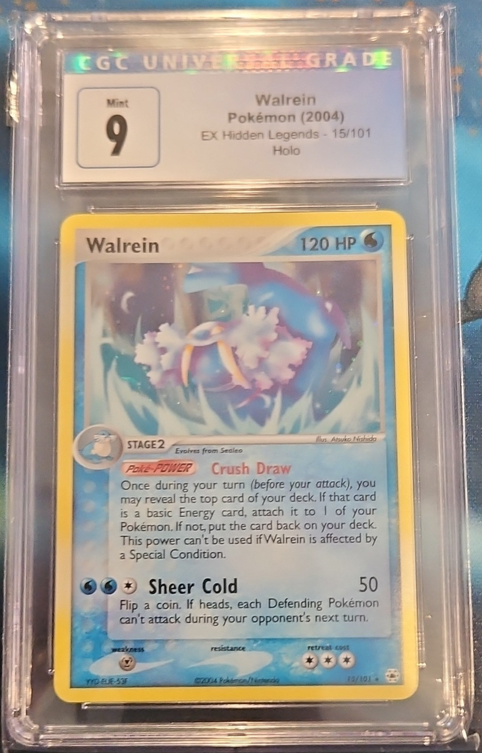 Pokémon TCG Walrein Hidden Legends #15/101 Holo CGC 9 English 2004