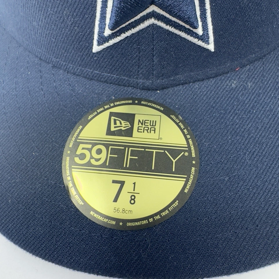 Мужская кепка на резинке Dallas Cowboys New Era 59FIF 7 1/8 на полевых боковых линиях NFL - Изображение 3 из 4